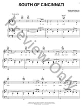 South of Cincinnati piano sheet music cover